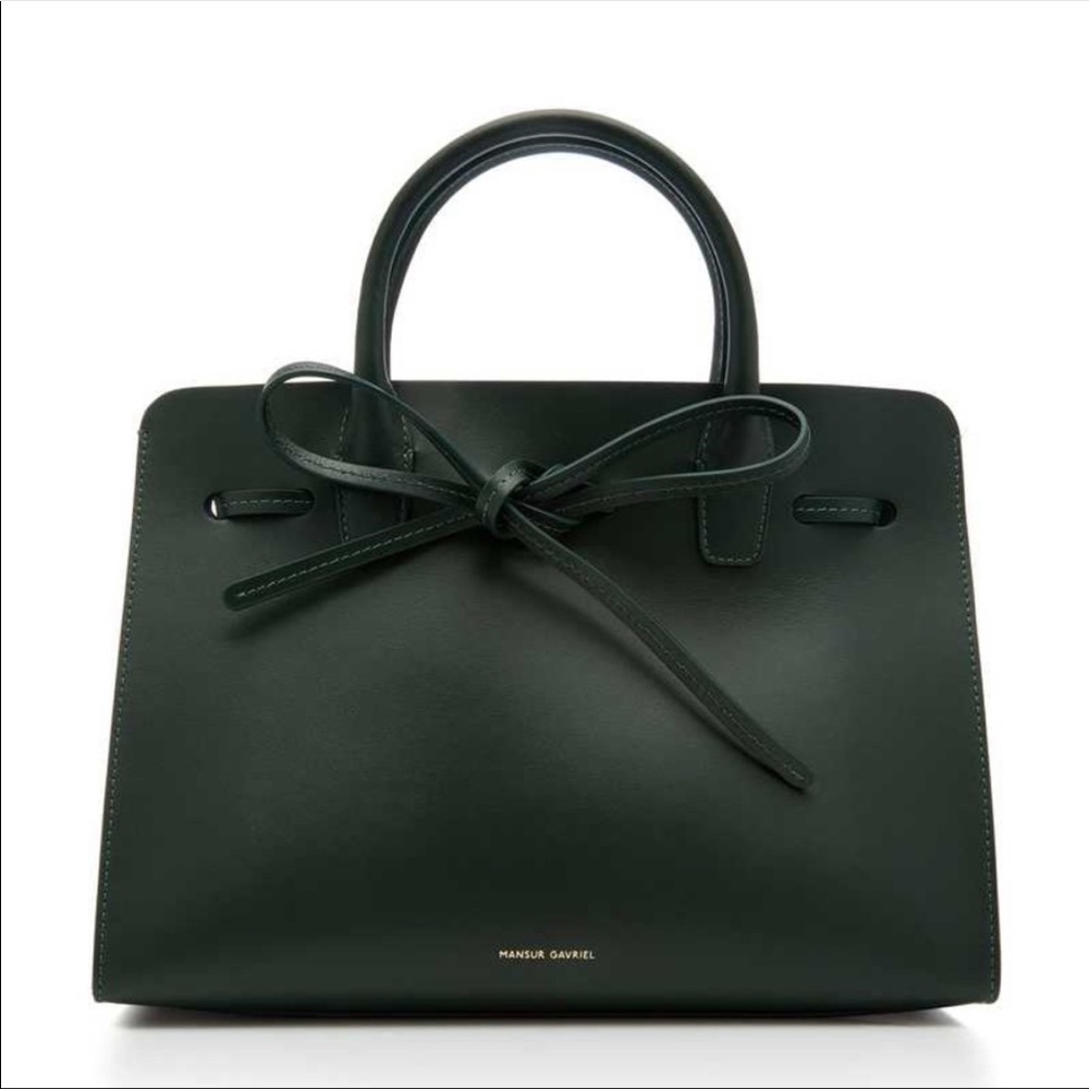 Mansur Gavriel Moss Green Mini Sun Tote Bag